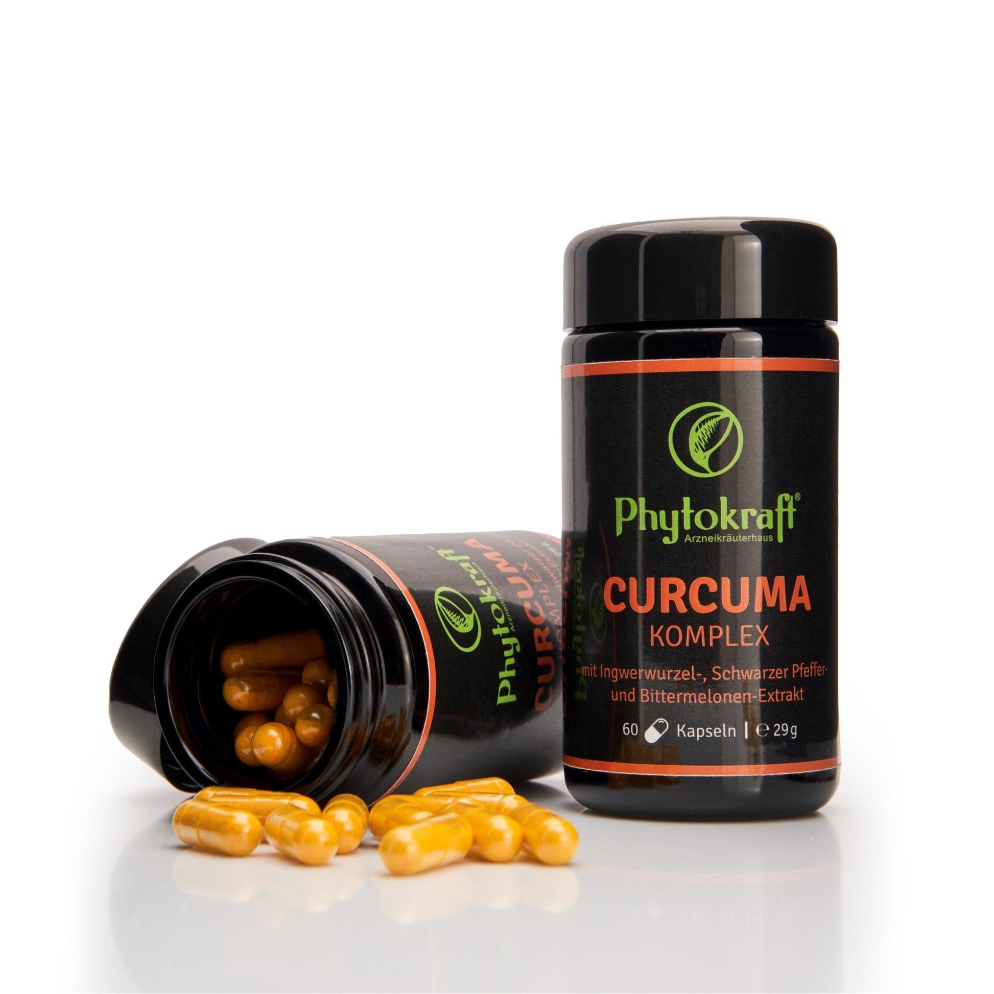 Curcuma Komplex Ingwerwurzel Extrakt, Bittermelone & Schwarzer Pfeffer Extrakt - phytokraft.de