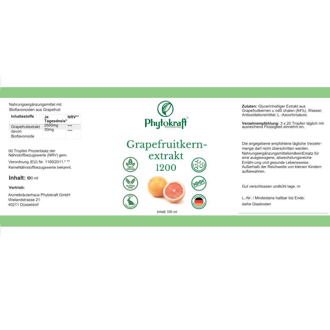 Grapefruitkernextrakt Phytokraft 100ml - phytokraft.de