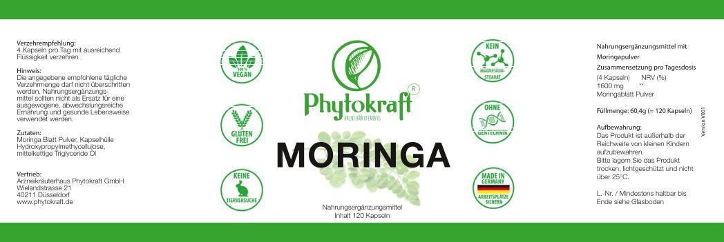Moringa 120 Kapseln - phytokraft.de