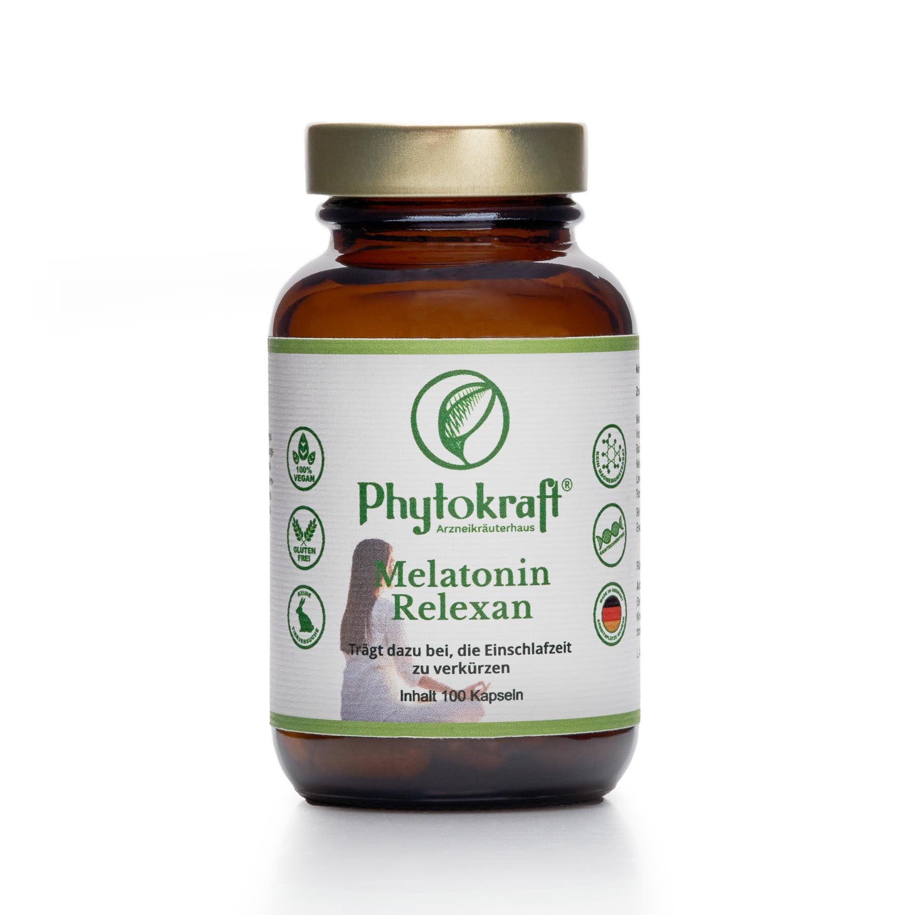 Melatonin Relexan mit Hopfen Extrakt, Baldrianwurzel Extrakt, Melissenblatt Pulver, Lavendel Extrakt & Passionsblumen Extrakt - phytokraft.de