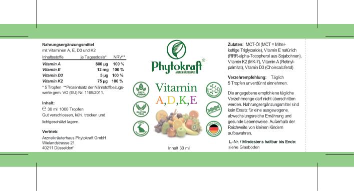 Vitamin A , D , K , E 30ml - phytokraft.de