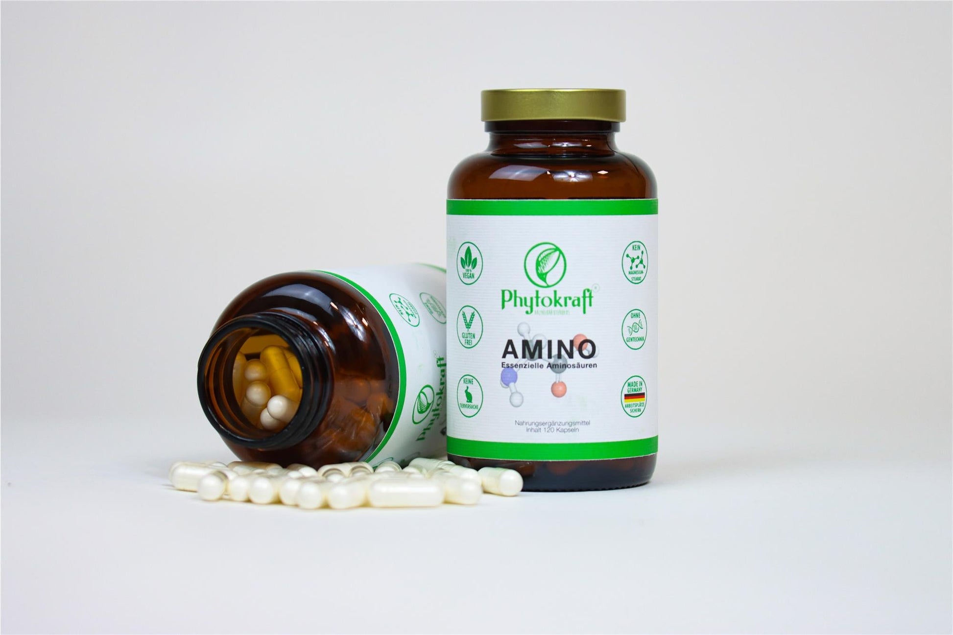 Amino essenzielle Aminosäuren 120 Kapseln - phytokraft.de