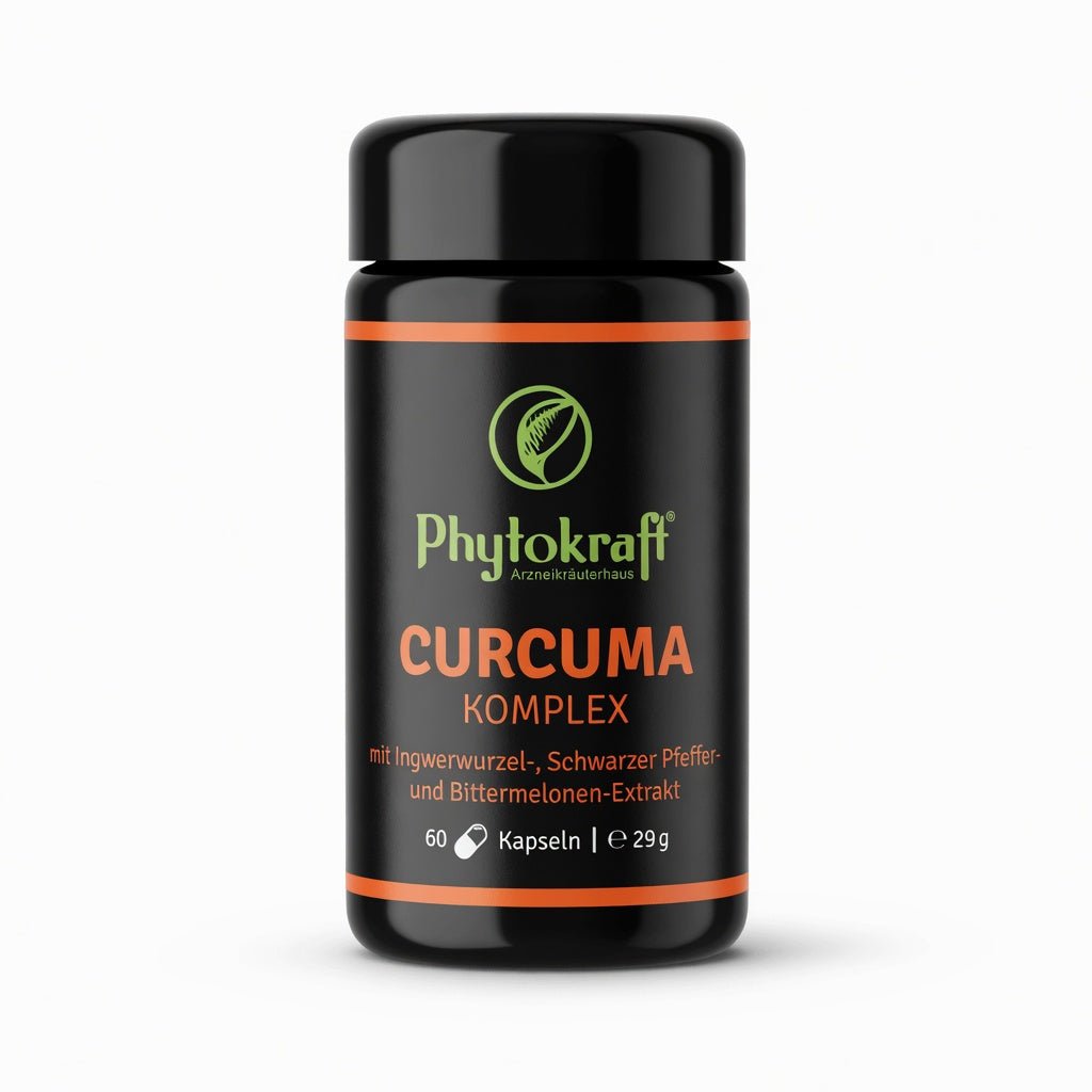 Curcuma Komplex Ingwerwurzel Extrakt, Bittermelone & Schwarzer Pfeffer Extrakt - phytokraft.de