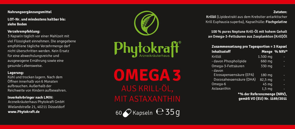 Omega Krill - Öl mit Astaxanthin - phytokraft.de