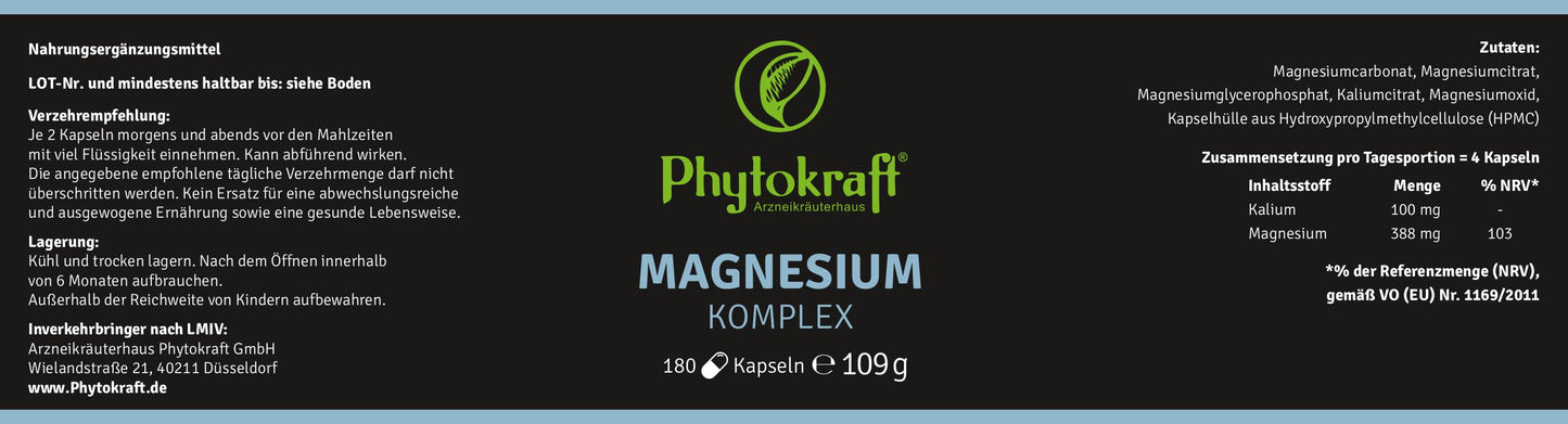 Magnesium Komplex 180 Kapseln