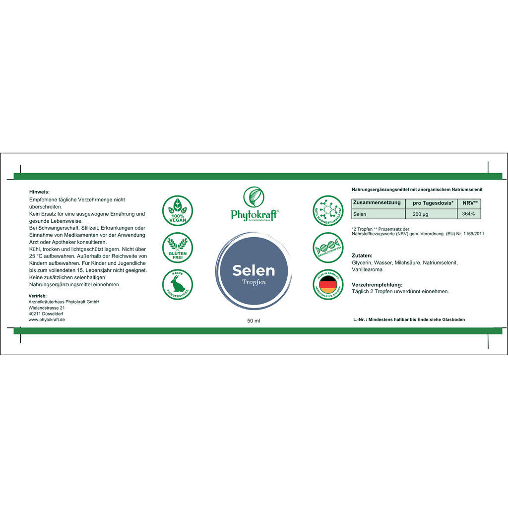 Selen flüssig 50ml - phytokraft.de