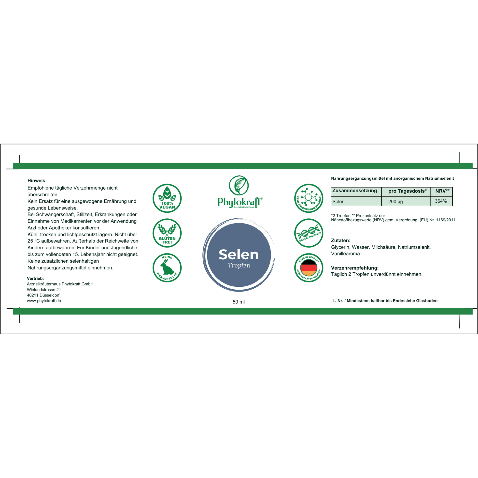 Selen flüssig 50ml - phytokraft.de