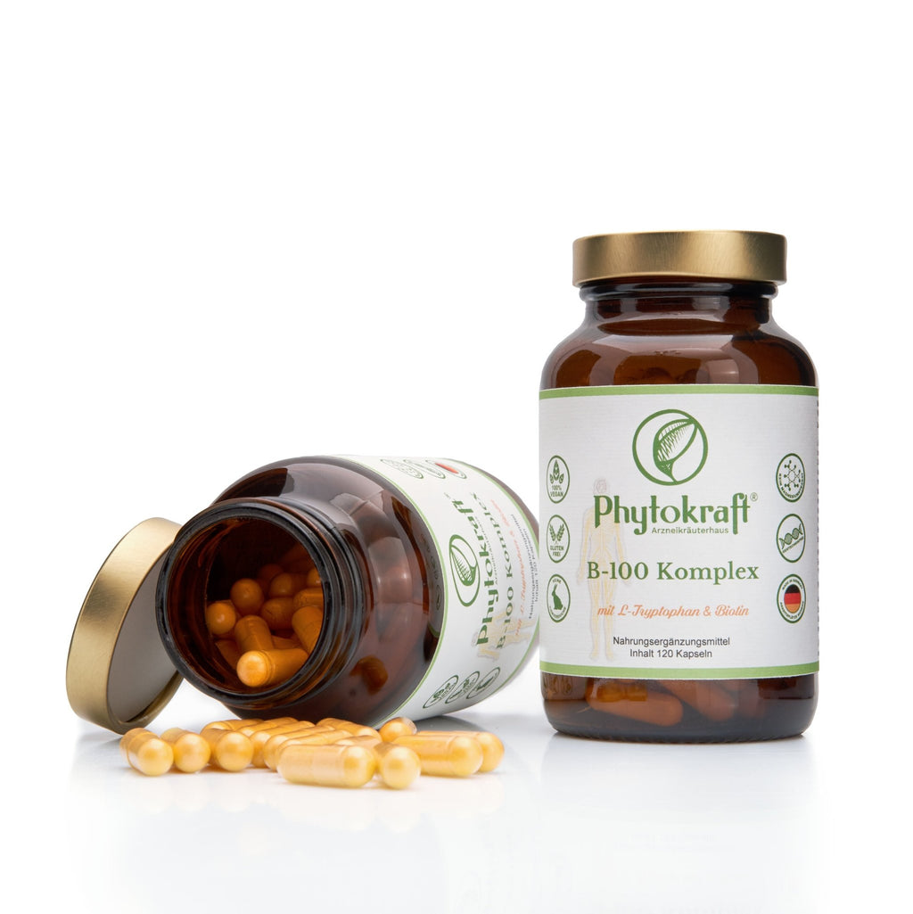 Vitamin B Komplex mit L-Thryptophan & Biotin - phytokraft.de