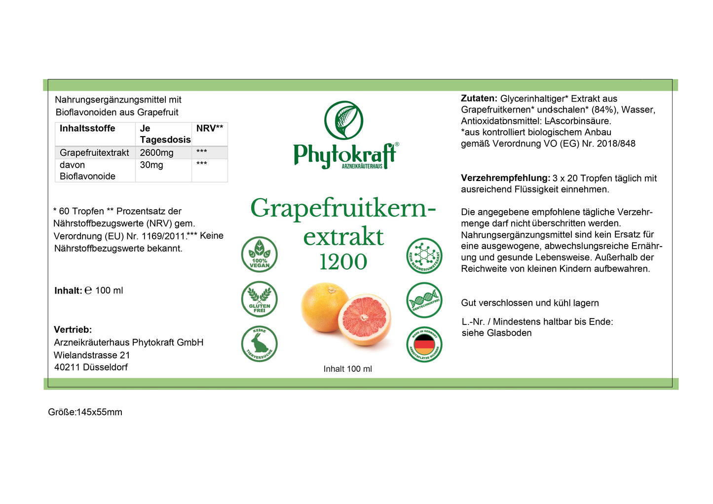 Grapefruitkernextrakt Phytokraft 100ml