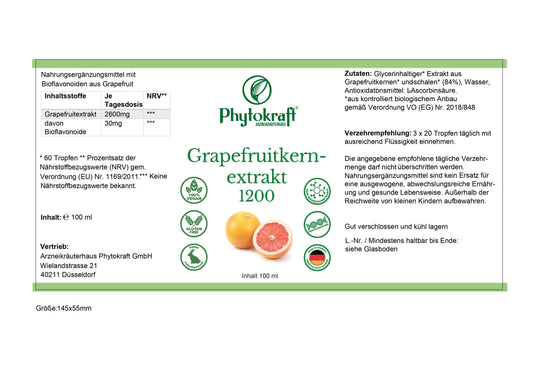 Grapefruitkernextrakt Phytokraft 100ml 15% Sale