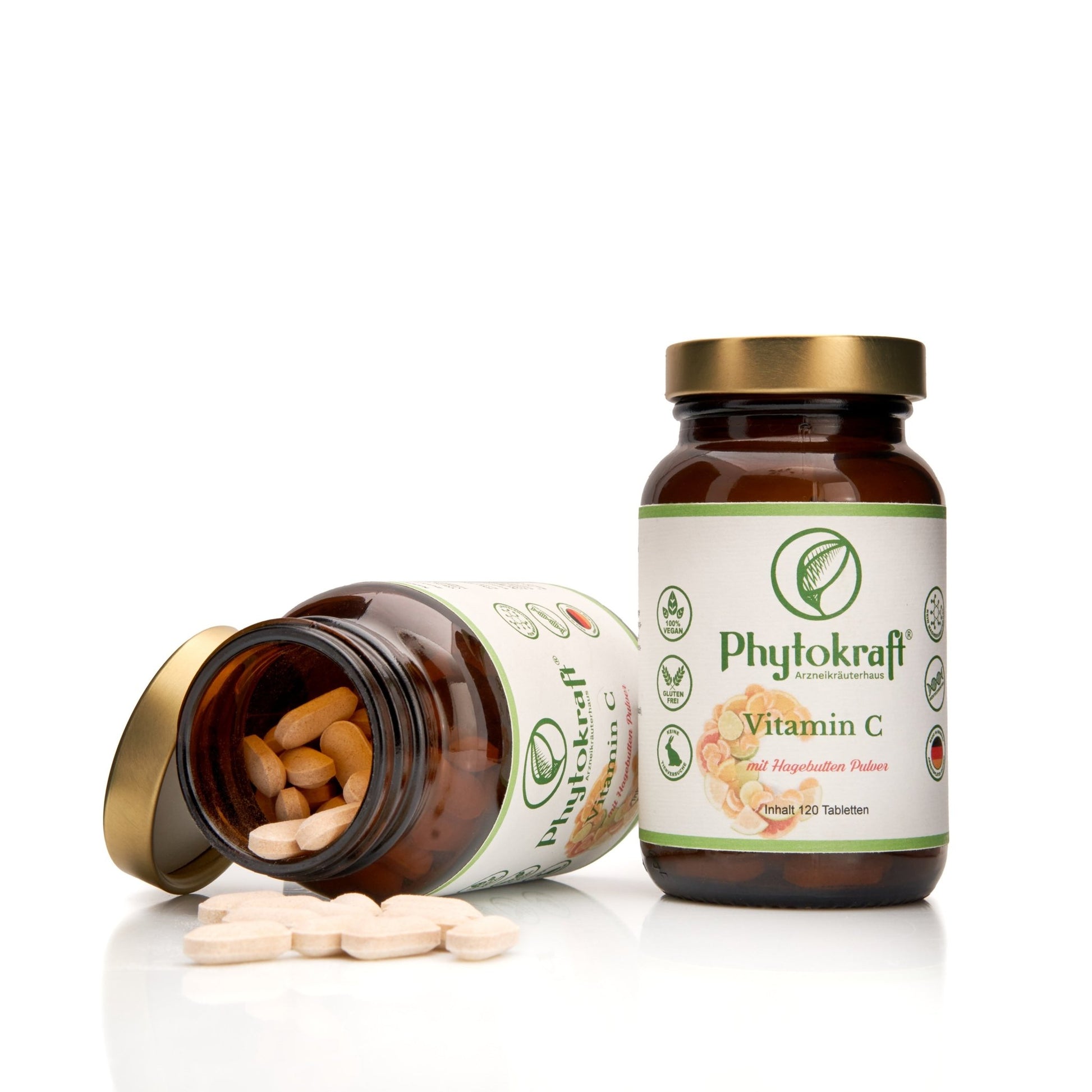 Vitamin C mit Hagebutten Pulver - phytokraft.de